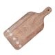 Wooden Chopping Board with Handle and Floral Border